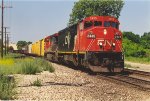 Eastbound manifest approaches the diamonds